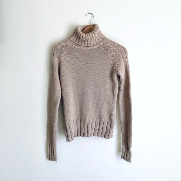 Thick knit cotton turtleneck sweater - Picture 12 of 15